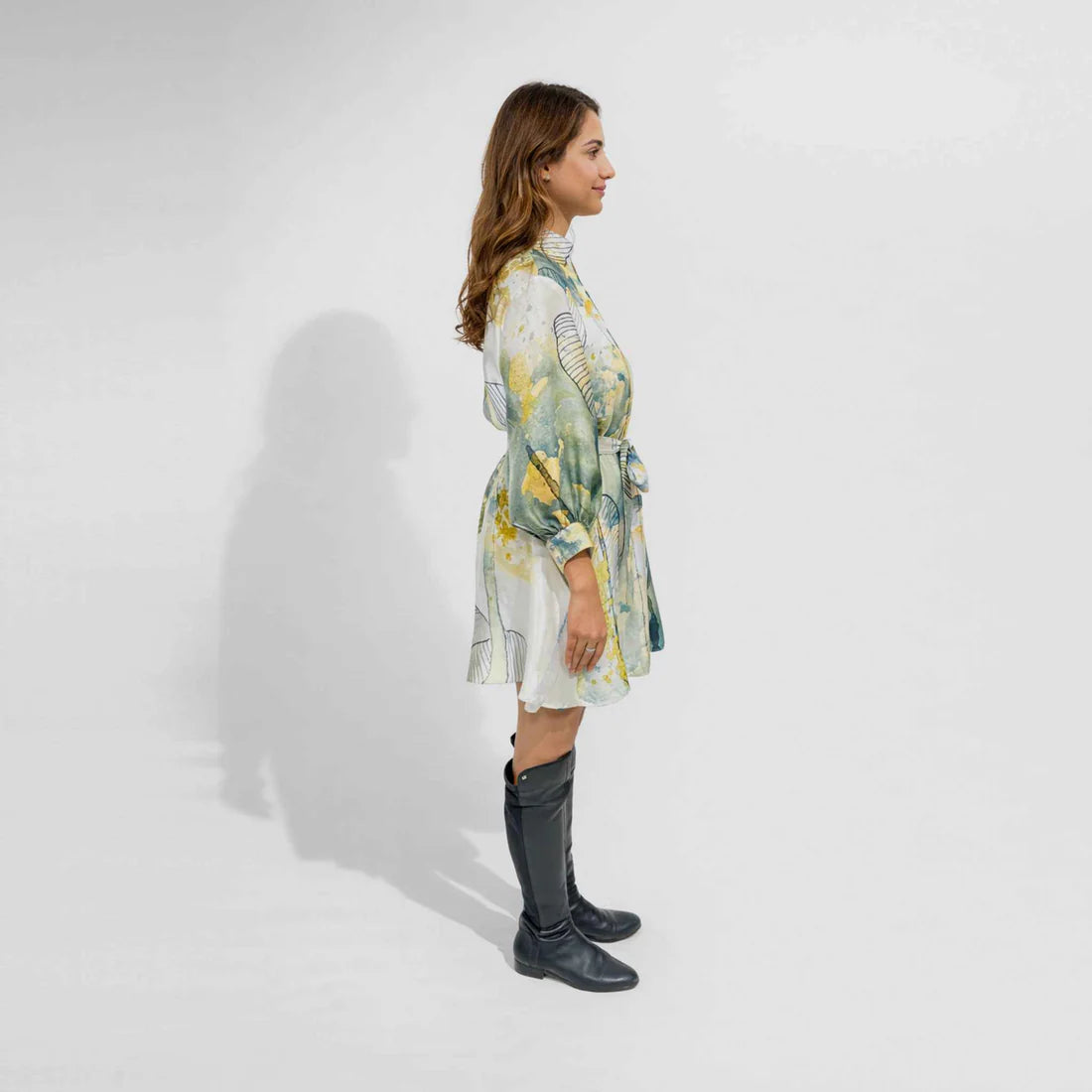 Volcanic Grey Short Dress | Rose Silk | Limited Edition