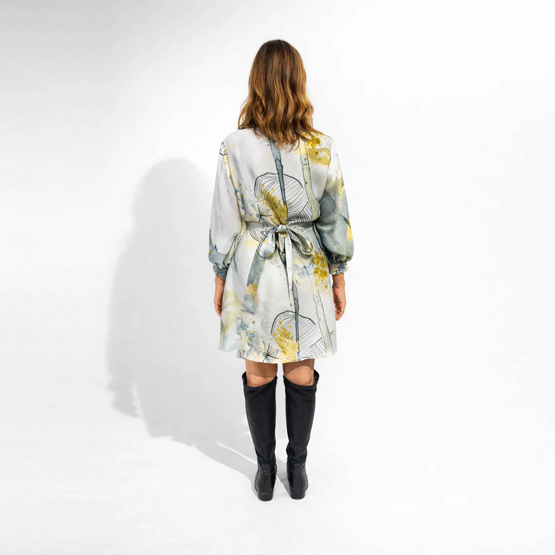 Volcanic Grey Short Dress | Rose Silk | Limited Edition