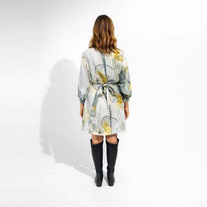 Volcanic Grey Short Dress | Rose Silk | Limited Edition